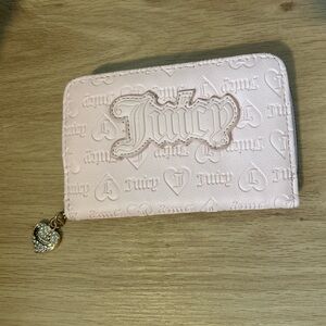 Juicy Couture Pink Clutch with Gold Heart Charm